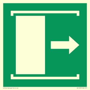 E033 safe condition door slides right to open